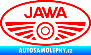 Samolepka Jawa logo Fluorescentní červená