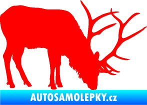 Samolepka Jelen 008 pravá Fluorescentní červená
