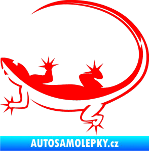 Samolepka Ještěrka 010 levá Fluorescentní červená