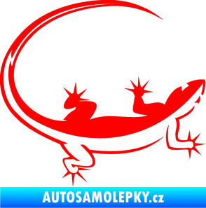 Samolepka Ještěrka 010 pravá Fluorescentní červená