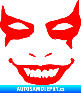 Samolepka Joker 004 tvář pravá Fluorescentní červená
