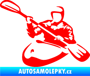 Samolepka Kajakář 004 levá Fluorescentní červená