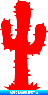 Samolepka Kaktus 001 pravá Fluorescentní červená