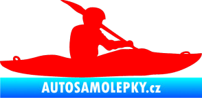 Samolepka Kanoista 003 pravá Fluorescentní červená