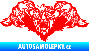 Samolepka Kapota 041 lev Fluorescentní červená