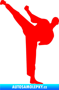 Samolepka Karate 001 levá Fluorescentní červená
