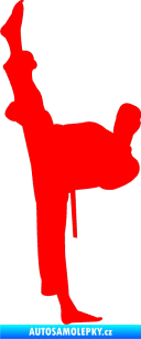 Samolepka Karate 005 levá Fluorescentní červená