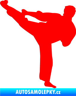 Samolepka Karate 008 levá Fluorescentní červená
