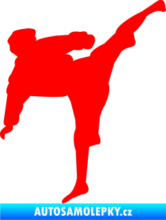 Samolepka Karate 009 pravá Fluorescentní červená