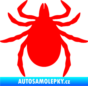 Samolepka Klíště 001 Fluorescentní červená