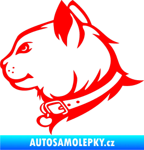 Samolepka Kočka 003 levá Fluorescentní červená