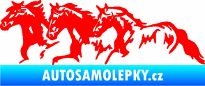 Samolepka Koníci 004 levá stádo Fluorescentní červená