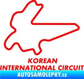Samolepka Okruh Korean International Circuit Fluorescentní červená