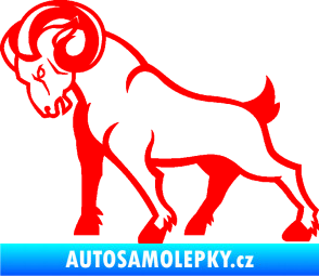 Samolepka Kozel 002 levá Fluorescentní červená