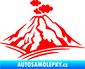 Samolepka Krajina hory 018 pravá Fluorescentní červená