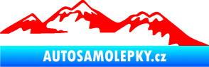 Samolepka Krajina hory 020 pravá Fluorescentní červená