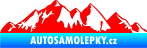 Samolepka Krajina hory 021 levá Fluorescentní červená