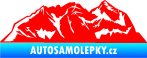 Samolepka Krajina hory 024 levá Fluorescentní červená