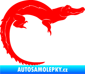 Samolepka Krokodýl 001 pravá Fluorescentní červená
