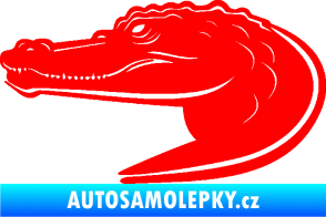 Samolepka Krokodýl 004 levá Fluorescentní červená