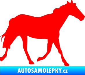 Samolepka Kůň 012 pravá Fluorescentní červená