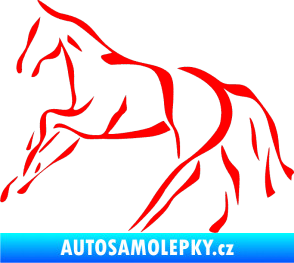 Samolepka Kůň 024 levá Fluorescentní červená