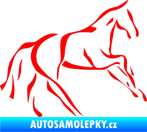 Samolepka Kůň 024 pravá Fluorescentní červená