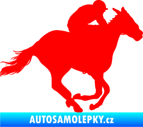 Samolepka Kůň 035 pravá Fluorescentní červená