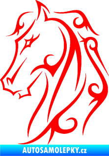Samolepka Kůň 036 levá Fluorescentní červená