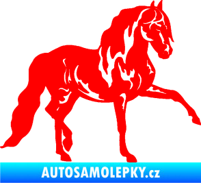 Samolepka Kůň 039 pravá Fluorescentní červená
