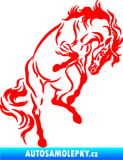 Samolepka Kůň 047 pravá Fluorescentní červená