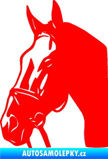 Samolepka Kůň 089 levá Fluorescentní červená