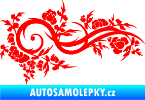 Samolepka Květina dekor 013 pravá Fluorescentní červená
