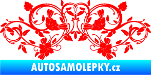 Samolepka Květina dekor 026 Fluorescentní červená