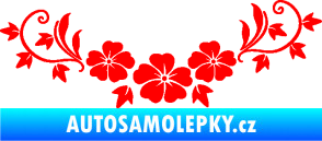 Samolepka Květina dekor 045 pravá ibišky Fluorescentní červená