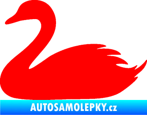 Samolepka Labuť 001 levá Fluorescentní červená