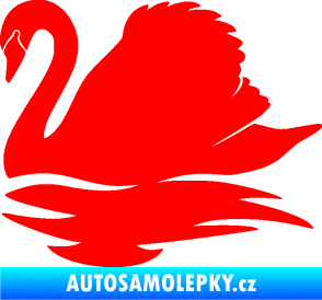 Samolepka Labuť 003 levá Fluorescentní červená