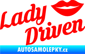 Samolepka Lady driven 002 nápis Fluorescentní červená