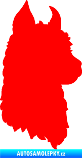 Samolepka Lama 006 pravá silueta Fluorescentní červená