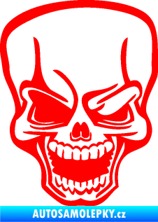 Samolepka Lebka 034 pravá Fluorescentní červená