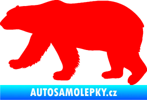Samolepka Lední medvěd 002 levá Fluorescentní červená