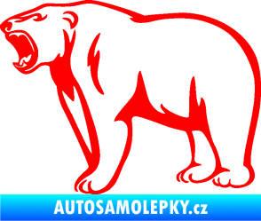 Samolepka Lední medvěd 003 levá Fluorescentní červená