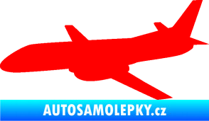 Samolepka Letadlo 004 levá Fluorescentní červená