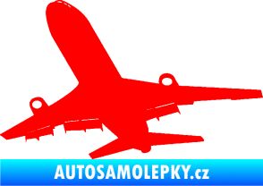 Samolepka Letadlo 007 levá Fluorescentní červená