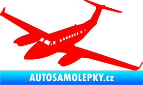 Samolepka Letadlo 010 levá Fluorescentní červená