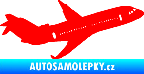 Samolepka Letadlo 013 pravá Fluorescentní červená