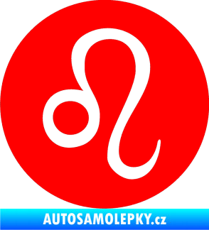 Samolepka Lev zvěrokruh 001 - horoskop Fluorescentní červená