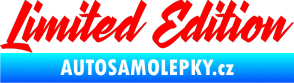 Samolepka Limited edition 003 Fluorescentní červená