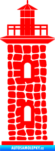 Samolepka Maják 001 Fluorescentní červená