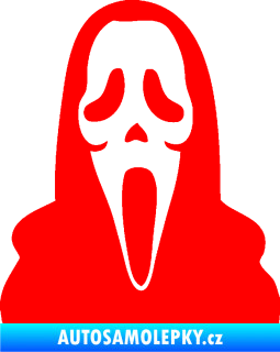 Samolepka Maska 001 scream Fluorescentní červená